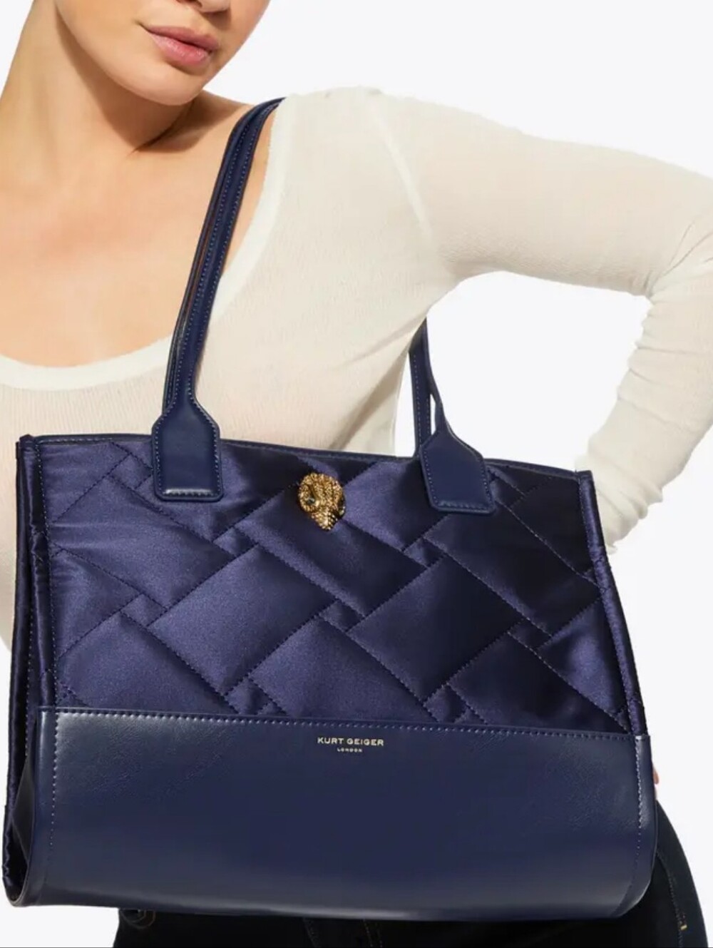 Kurt Geiger Large Recyled Quilted Shopper Tote